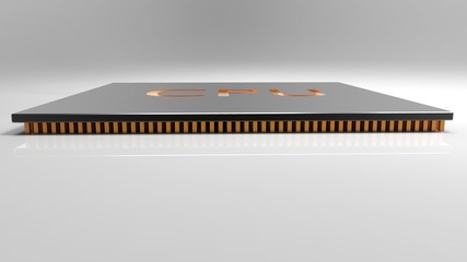 3d render Central Computer Processors CPU concept. technology ba