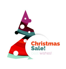 Geometric Christmas sale or promotion ad banner