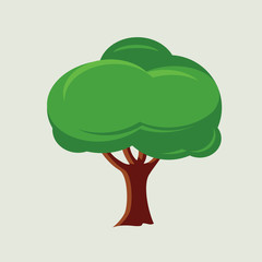 Color Tree. Vector Illustration.