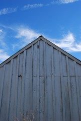 Barn against the sky on the Farm 