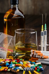addictive substances, including alcohol, cigarettes and drugs