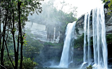 Huai Luang waterfall Phu Jong Na Yoi  National park Amphoe Na Chaluai Ubon Ratchathani Thailand 