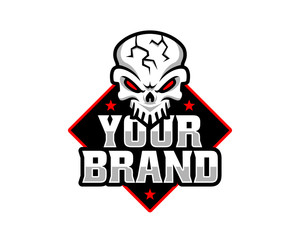 Skull logo, skull illustration, vector of skeleton.