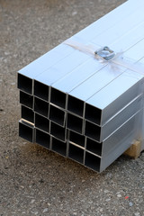 Stack of Many Pipes at the Construction Site