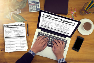 Fototapeta na wymiar Employment Application Agreement Form ,application for employmen