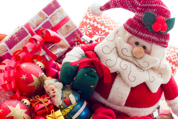 Basket with Christmas gifts