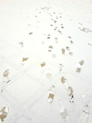 Footprint on the snow