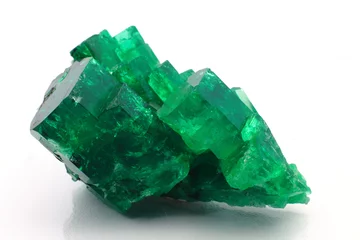 Foto op Canvas esmeraldas gigantes cristales emerald  gemstone  gemas piedras preciosas diamantes verdes granate zafiro rubí  © photoworld