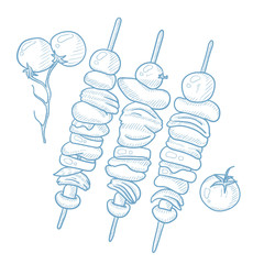 Shish kebabs on skewers