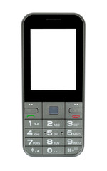 Classic mobile phone isolated on white backgroung