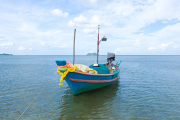 Naklejka na ściany i meble Small fishing boat