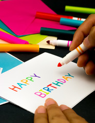 Message Card for Your Family and Friends; Happy Birthday