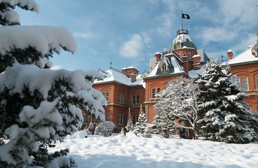 World Heritage Former Hokkaido Government Office Building or Red Brick Office.