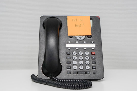 calling back message in sticky note on isolated IP phone