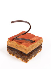 chocolate pie with coffee mousse