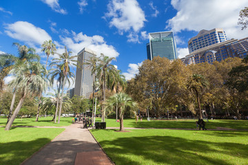 Fototapeta na wymiar Hyde Park Sydney City