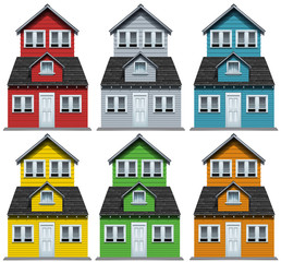 House with six different colors