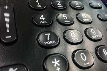Black Telephone keypad