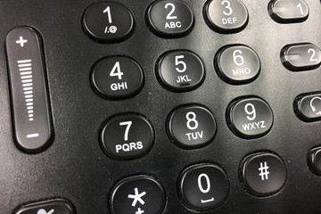 Black Telephone keypad