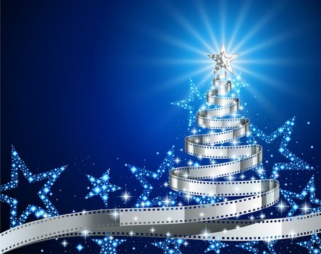 Silver Film Strip Christmas Tree