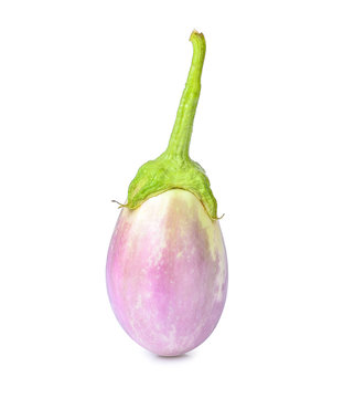 purple eggplant isolated on whit