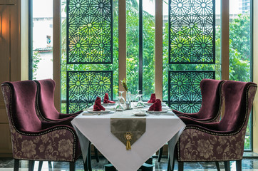 Luxury restaurant set