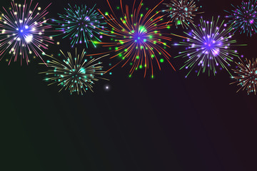 Fototapeta na wymiar Colorful Fireworks vector