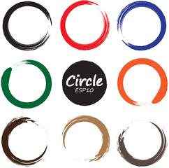 Set of 9 circles,Vector design elements.