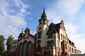 Fototapeta premium Former Municipal Electricity Plant at Pfaffenteich in Schwerin, Mecklenburg Vorprommern Germany