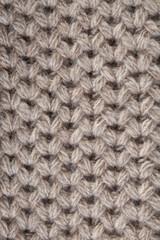 Handmade beige knitting wool texture