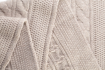 Close-up of a piece  knit fabric