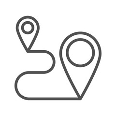 Route planner line icon