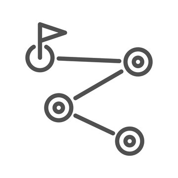 Route planner line icon