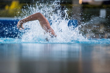 swimmer splashing