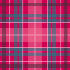 Vector seamless scottish tartan pattern in purple, pink, blue. British or irish celtic baby design for textile, fabric or for wrapping, backgrounds, wallpaper, websites