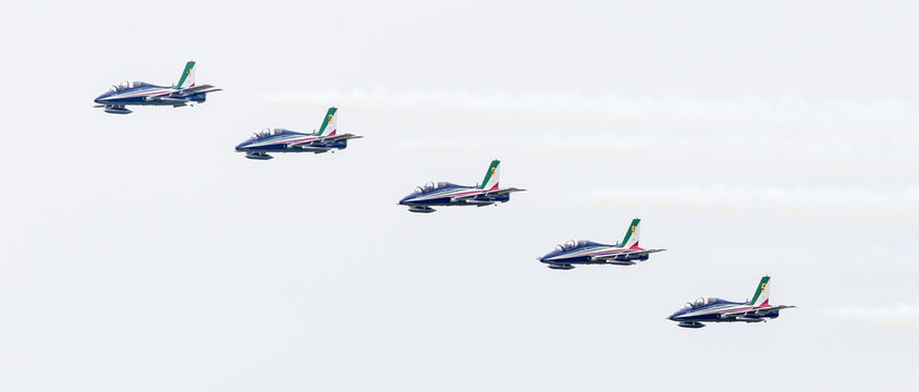 LEEUWARDEN, THE NETHERLANDS-JUNE 11, 2016: Italian aerobatic tea