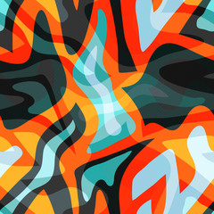Graffiti small psychedelic seamless pattern vector illustration