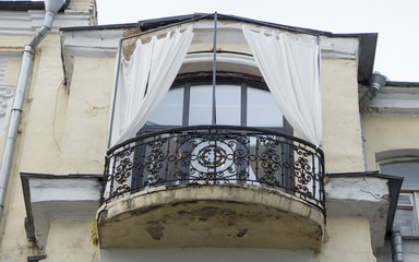 Kiev, Ukraine. Decorative apartment architecture at famous Khres