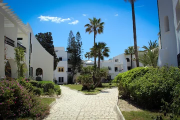 Foto op Canvas White houses and green palms of Sousse, Tunisia © free2trip