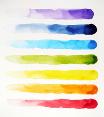 watercolor painting colorful pattern design, hand drawn illustration