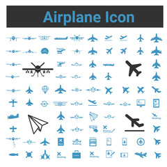 Airplane Icon, Figther Plnae icon, Jet Missile helicopter ,  Vector icon set