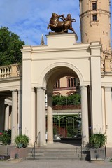 Entrance to Orangery Schwerin Castle in Schwerin, Mecklenburg Vorpommern Germany 
