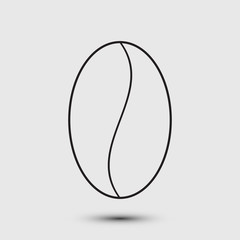 design elements of coffee beans on a white background