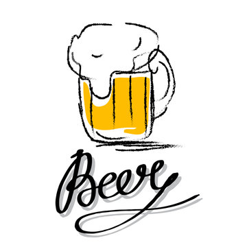 letters and beer mug