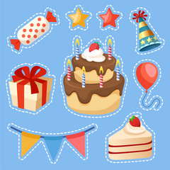 Happy Birthday Elements : Vector Illustration 