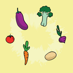 Vegetables illustration vector