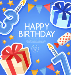 Happy Birthday Elements : Vector Illustration 