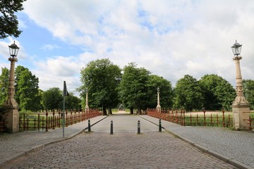 Lennéstraße Bridge between Schwerin Castle and public palace garden, Mecklenburg Germany