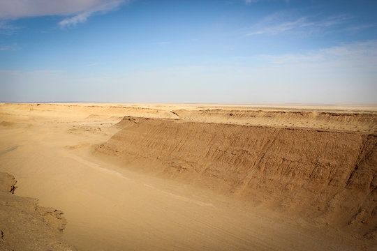 Sahara desert landscapes in Tunisia