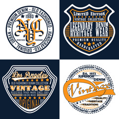 set of tee shirt print designs